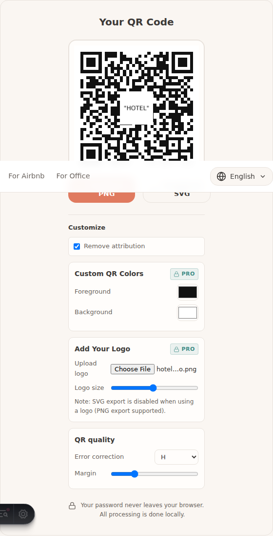 Hotel (high contrast + logo) pro sample